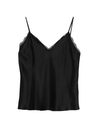Maison123 Mindy Lace V-neck Top In Black