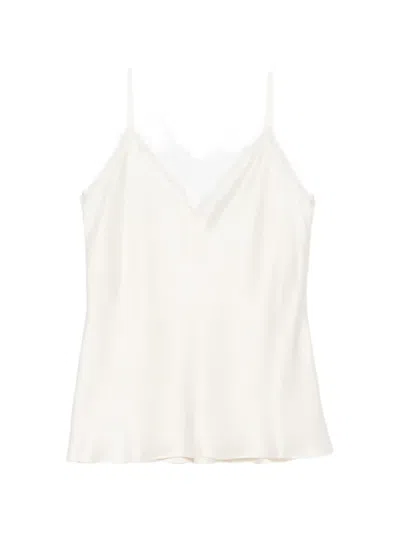 Maison123 Mindy Lace V-neck Top In White