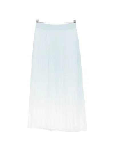Maison123 Odessa Pleated Midi Skirt In Blue