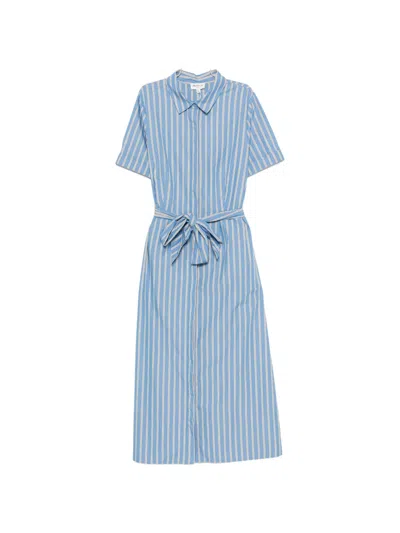 Maison123 Palma Belted Midi Dress In 블루