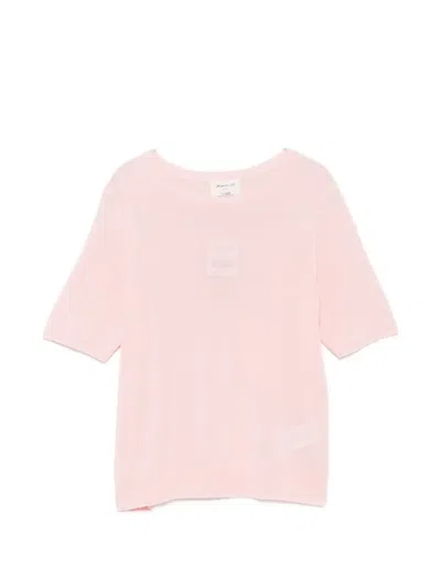 Maison123 Paprika Bis Short-sleeve Sweater In 핑크