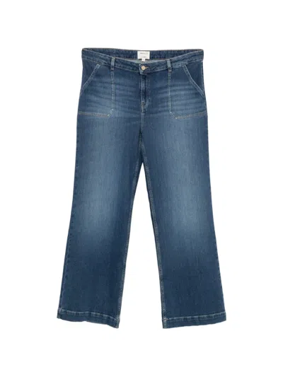 Maison123 Patch-pocket Wide-leg Jeans In Blue