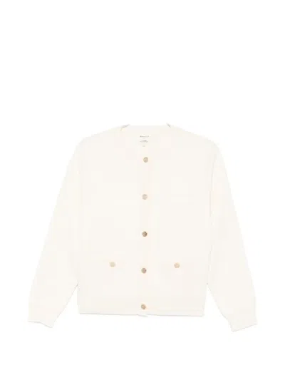 Maison123 Peterson Button Pocket Cardigan In White