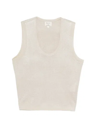 Maison123 Plamyr Metallic-effect Top In Gold