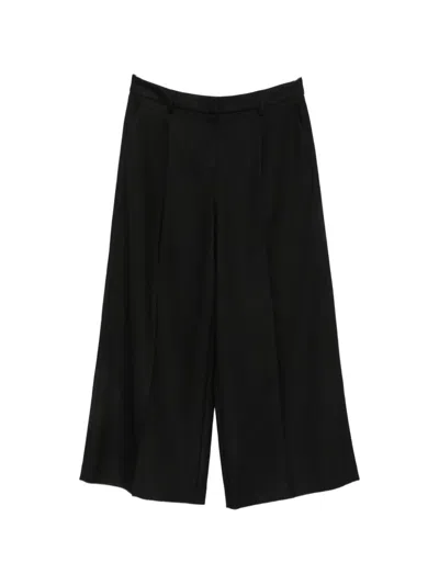 Maison123 Pressed-crease Wide-leg Trousers In Black