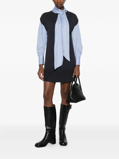 Maison123 Raphaelle Sleeveless Mini Dress In Blue