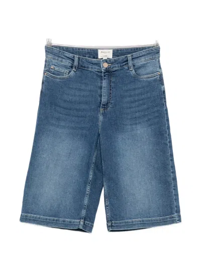 Maison123 Rayan Denim Bermuda Shorts In Blue