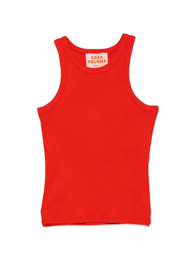 Maison123 Ribbed-knit Tank Top In Red