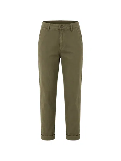 Maison123 Rolled-cuff Chino Trousers In Green