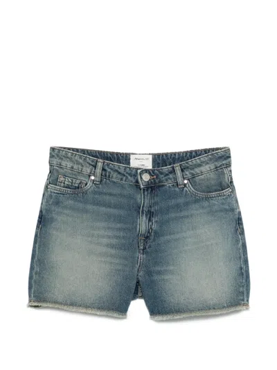 Maison123 Steffie Frayed Shorts In Blue