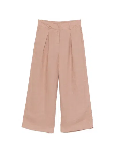 Maison123 Tino Pleated Cropped Palazzo Pants In Pink
