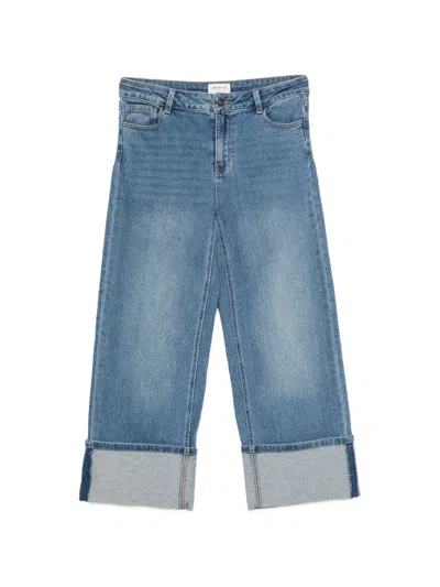 Maison123 Turn-up-cuff Jeans In Blue