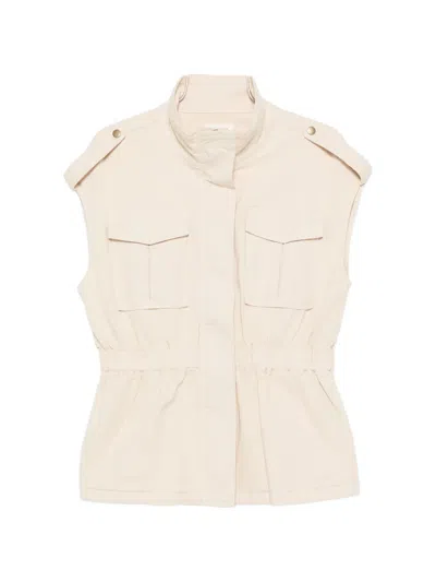 Maison123 Zip-fastening Gilet In Neutral