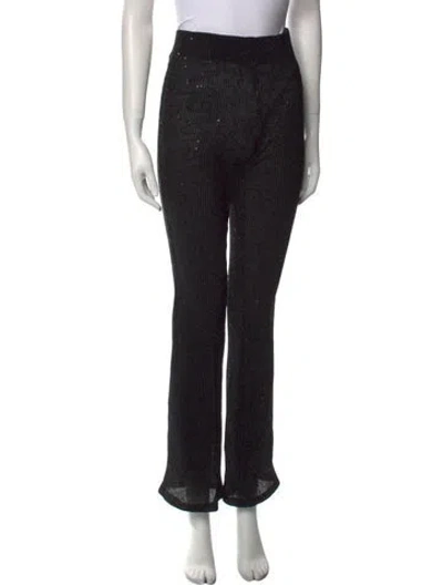 Pre-owned Maisoncléo Straight Leg Pants In Black