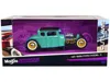 Maisto 1929 Ford Model A Green With Matt Black Top "outlaws" Series 1/24 Diecast Model Car By