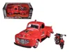 Maisto 1948 Ford F-1 Pickup Truck "harley Davidson" Fire Truck And 1936 El Knucklehead Motorcycle 1/24 Diec