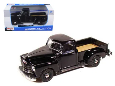 Maisto 1950 Chevrolet 3100 Pickup Truck Black 1/25 Diecast Model Car By