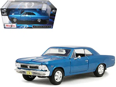 Maisto 1966 Chevrolet Chevelle Ss 396 Blue Metallic 1/24 Diecast Model Car By
