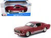 Maisto 1967 Ford Mustang Gt Red With White Stripes 1/24 Diecast Model Car By  In Multi