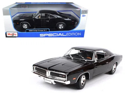 Maisto 1969 Dodge Charger R/t Black 1/18 Diecast Model Car By