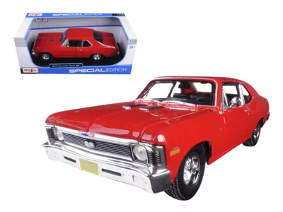 Maisto 1970 Chevrolet Nova Ss Coupe Red 1/18 Diecast Model Car By