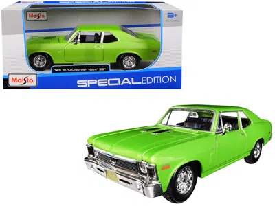 Maisto 1970 Chevrolet Nova Ss Metallic Green 1/24 Diecast Model Car By