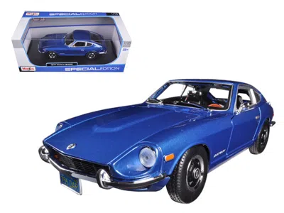 Maisto 1971 Datsun 240z Blue Metallic 1/18 Diecast Model Car By