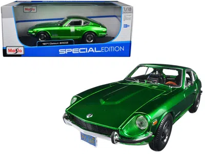 Maisto 1971 Datsun 240z Green 1/18 Diecast Model Car By