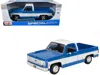 Maisto 1974 Chevrolet C10 Cheyenne Super Pickup Truck Blue And White "special Edition" Series 1/18 Diecast  In Blue