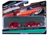Maisto 1988 Bmw 3 Series M3 Red Metallic With Traveler Trailer "tow & Go" Series 1/64 Diecast Model Car By  In Red