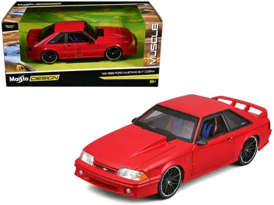 Maisto 1993 Ford Mustang Svt Cobra Red "classic Muscle" " Design" Series 1/24 Diecast Model Car