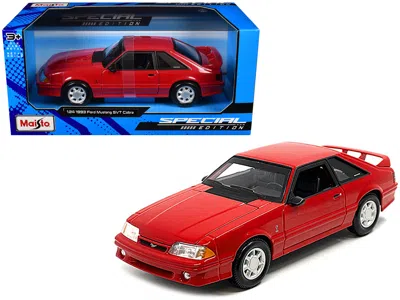 Maisto 1993 Ford Mustang Svt Cobra Red "special Edition" Series 1/24 Diecast Model Car By