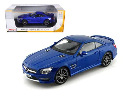 Maisto 2012 Mercedes Sl 63 Amg Blue 1/18 Diecast Car Model By