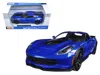 Maisto 2015 Chevrolet Corvette Stingray C7 Z06 Blue Metallic 1/24 Diecast Model Car By  In Blue