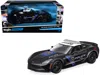 Maisto 2015 Chevrolet Corvette Z06 "police" Black With Blue Stripes And White Top " Design Authority" In Black