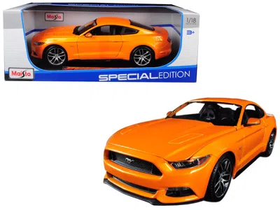Maisto 2015 Ford Mustang Gt 5.0 Orange Metallic "special Edition" 1/18 Diecast Model Car By