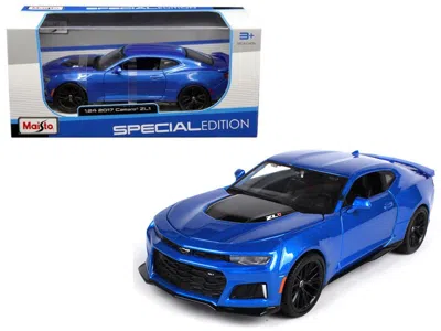 Maisto 2017 Chevrolet Camaro Zl1 Blue Metallic 1/24 Diecast Model Car By  In Multi