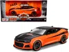 Maisto 2017 Chevrolet Camaro Zl1 Orange And Black "harley Davidson" "h-d Custom" Series 1/24 Diecast Model
