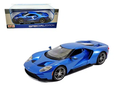 Maisto 2017 Ford Gt Blue Metallic 1/18 Diecast Model Car By