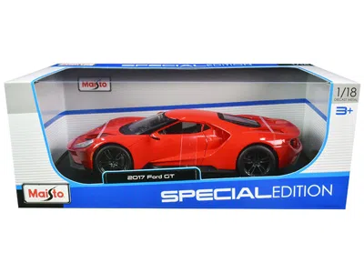 Maisto 2017 Ford Gt Red With Black Wheels "special Edition" 1/18 Diecast Model Car By
