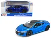 Maisto 2018 Acura Nsx Blue With Black Top 1/24 Diecast Model Car By