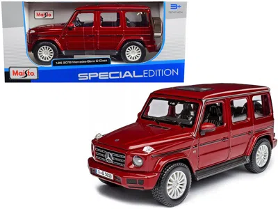 Maisto 2019 Mercedes Benz G-class With Sunroof Red Metallic 1/25 Diecast Model Car By