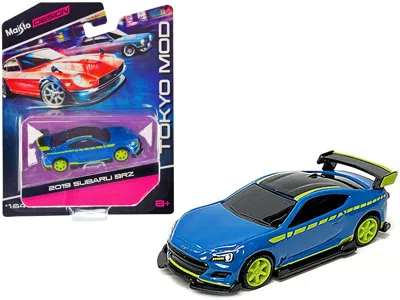 Maisto 2019 Subaru Brz Blue With Black Top And Bright Green Accents "tokyo Mod" " Design" Series 1/64