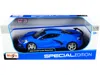 Maisto 2020 Chevrolet Corvette Stingray C8 Coupe With High Wing Blue With Black Stripes 1/18 Diecast Model