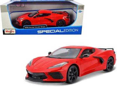 Maisto 2020 Chevrolet Corvette Stingray C8 Red 1/18 Diecast Model Car By