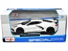 Maisto 2020 Chevrolet Corvette Stingray Coupe White With Black Stripes "special Edition" Series 1/24 Diecas