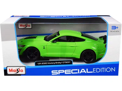 Maisto 2020 Ford Mustang Shelby Gt500 Bright Green 1/24 Diecast Model Car By