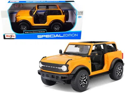 Maisto 2021 Ford Bronco Badlands Orange Metallic "special Edition" 1/18 Diecast Model Car By
