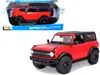 Maisto 2021 Ford Bronco Wildtrak Red With Black Top "special Edition" 1/18 Diecast Model Car By