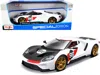 Maisto 2021 Ford Gt #98 White "heritage Edition" 1/18 Diecast Model Car By